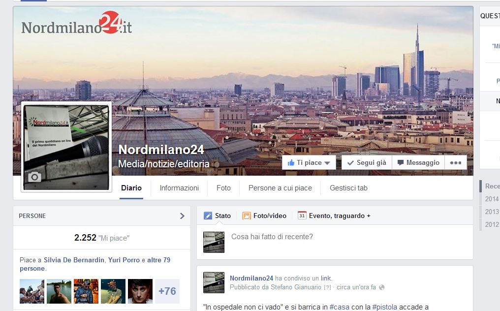 Nordmilano24 su Facebook: sempre aggiornati sul territorio