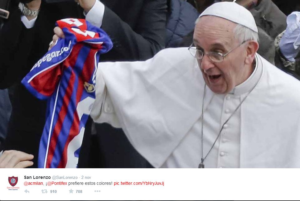 Dopo l’allenamento a Sesto, il San Lorenzo di Papa Francesco sfida il Milan