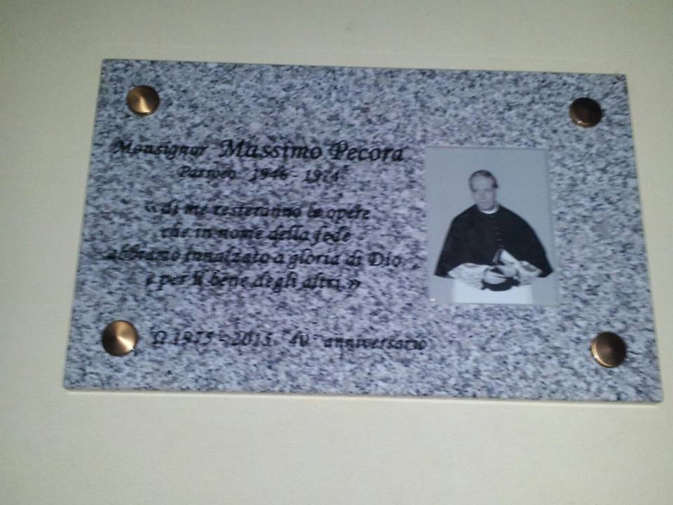 Oratorio San Luigi, una targa per ricordare il “fondatore”