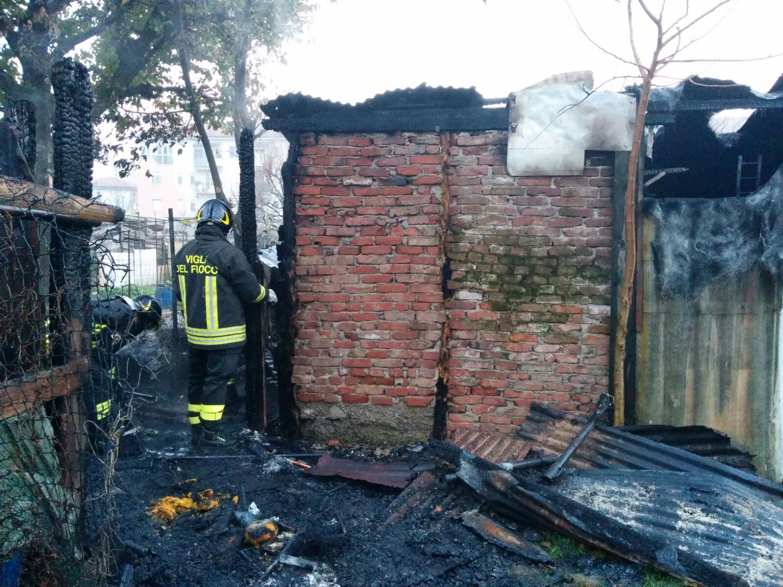 Incendio a Sesto: distrutti alcuni orti in via Madonna del Bosco