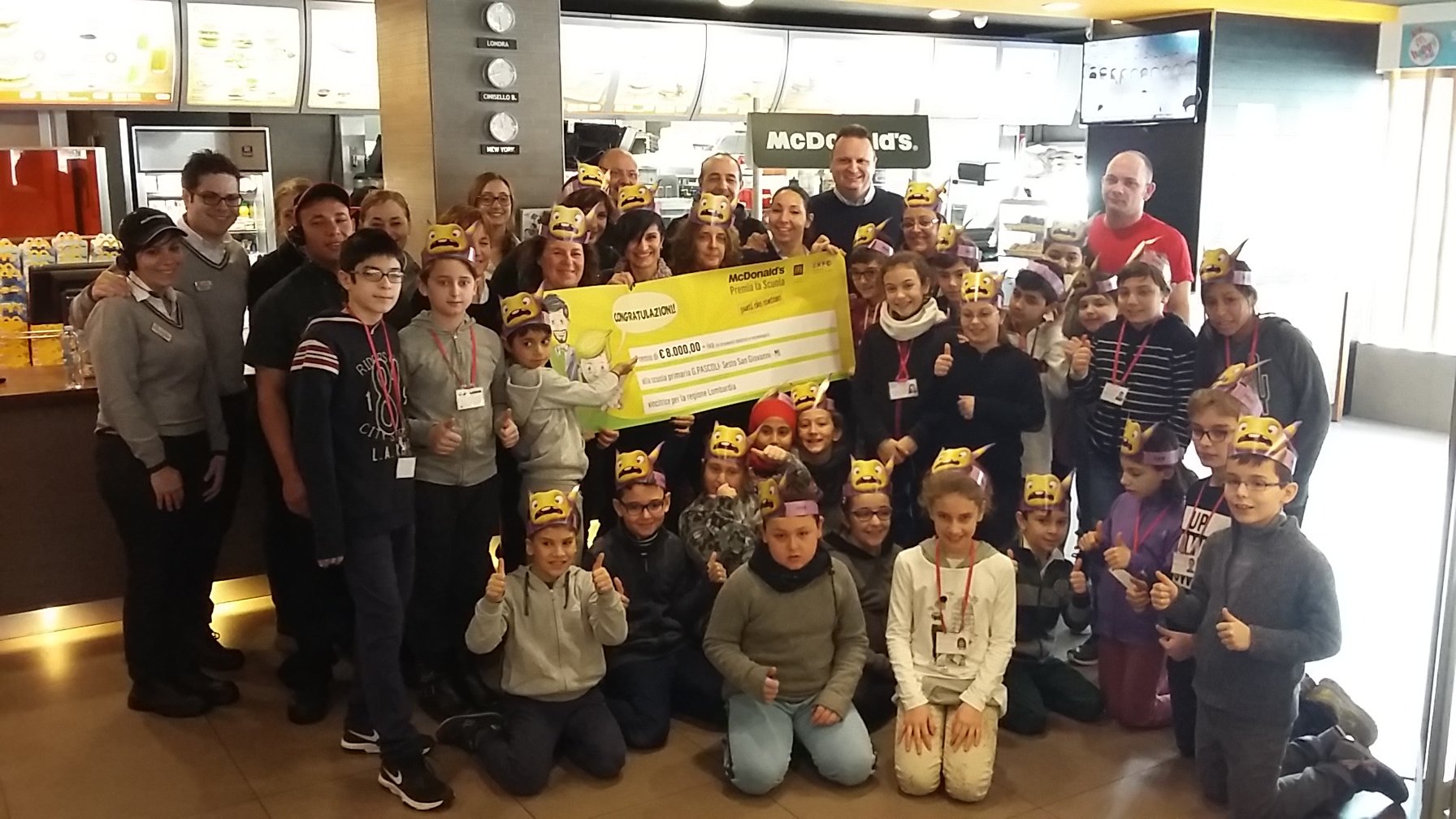 La scuola Pascoli premiata con 8mila euro da McDonald’s