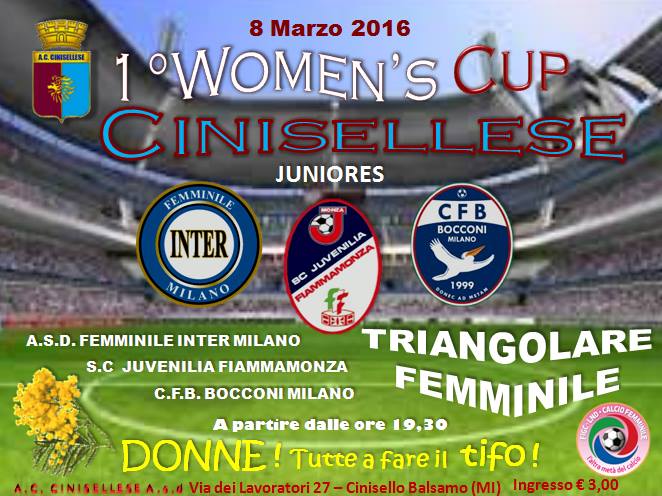 Calcio femminile: l’8 marzo c’è la prima Women’s Cup Cinisellese
