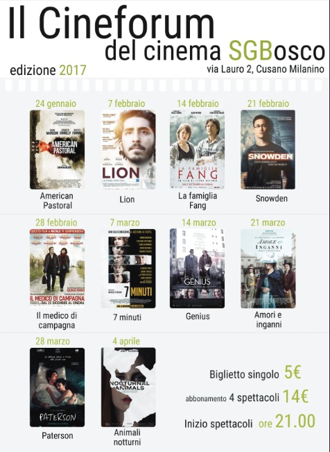 Riparte il Cineforum del San Giovanni Bosco di Milanino