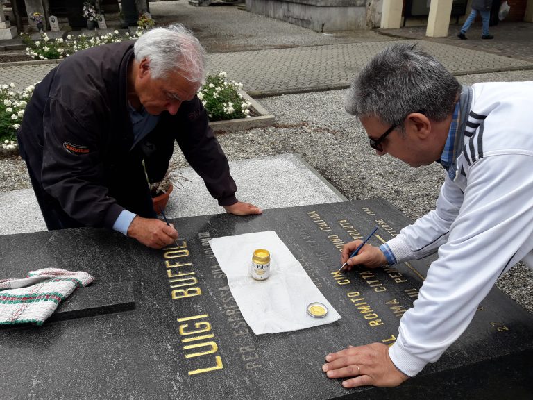 Restauro tomba di Luigi Buffoli: promessa mantenuta dagli Amici del Milanino