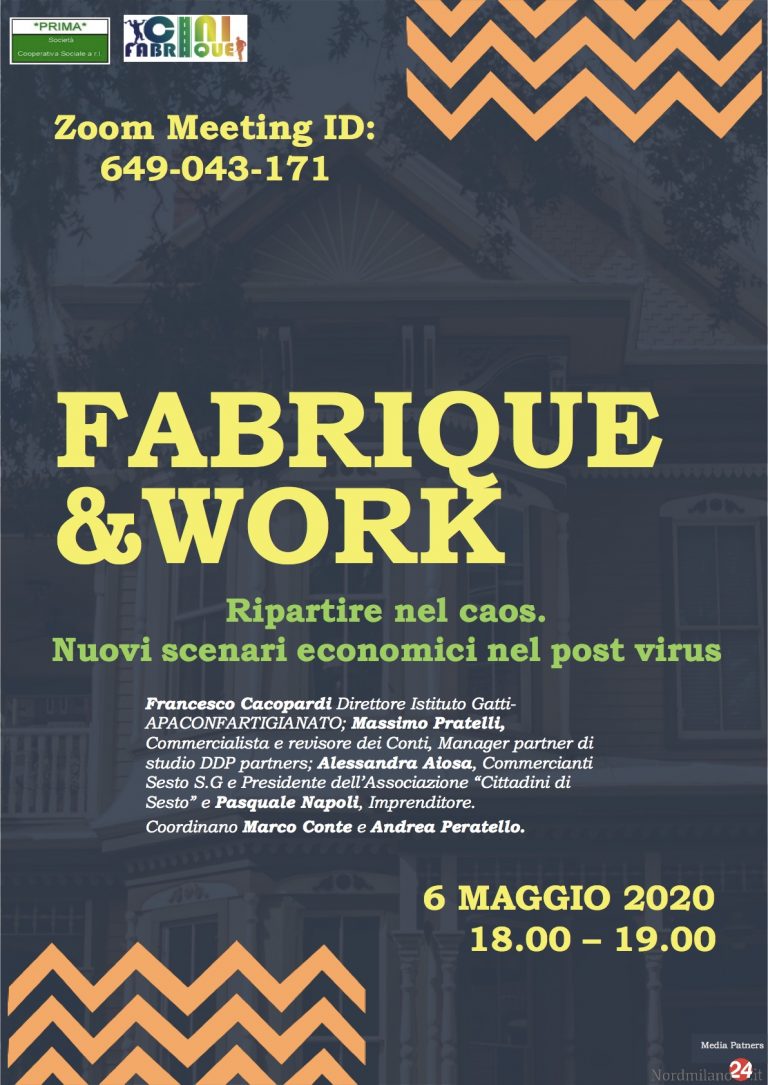 Nord Milano, “Ripartire nel caos. Nuovi scenari economici nel post virus”