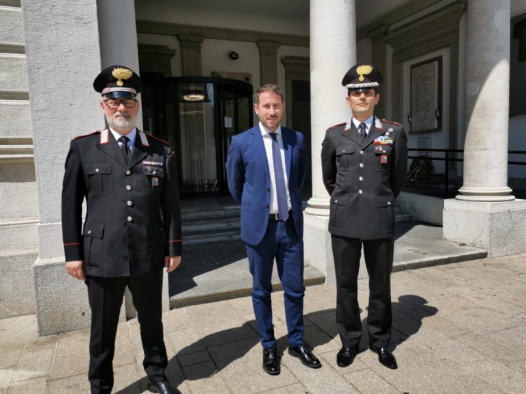 Il benvenuto al nuovo comandante dei Carabinieri Maresciallo Maggiore Giuseppe Rasola