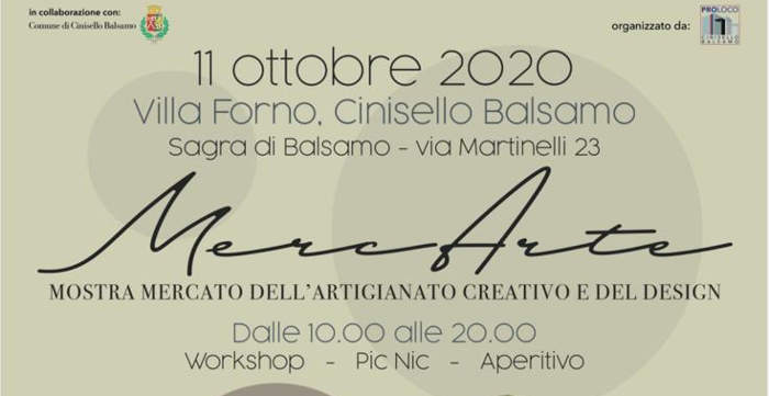 Cinisello Balsamo: MercArte in Villa, la mostra mercato dell’artigianato creativo