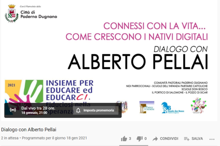 Nord Milano, gli incontri “Insieme per educare ed educarci”. Fiduciosi nella speranza – primo incontro “Connessi con la vita…”