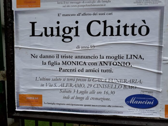 La scomparsa di Luigi Chittò