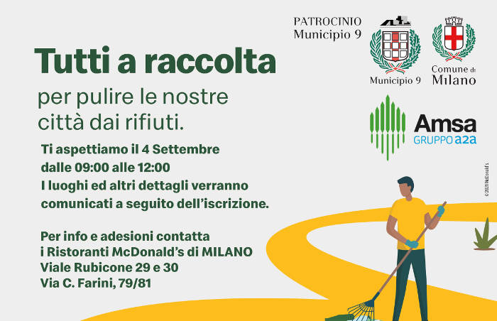 “Le giornate insieme a te per l’ambiente” di McDonald’s fanno tappa a Milano
