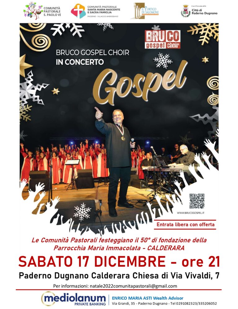 Paderno Dugnano, Bruco Gospel Choir in concerto per festeggiare la parrocchia di Maria Immacolata