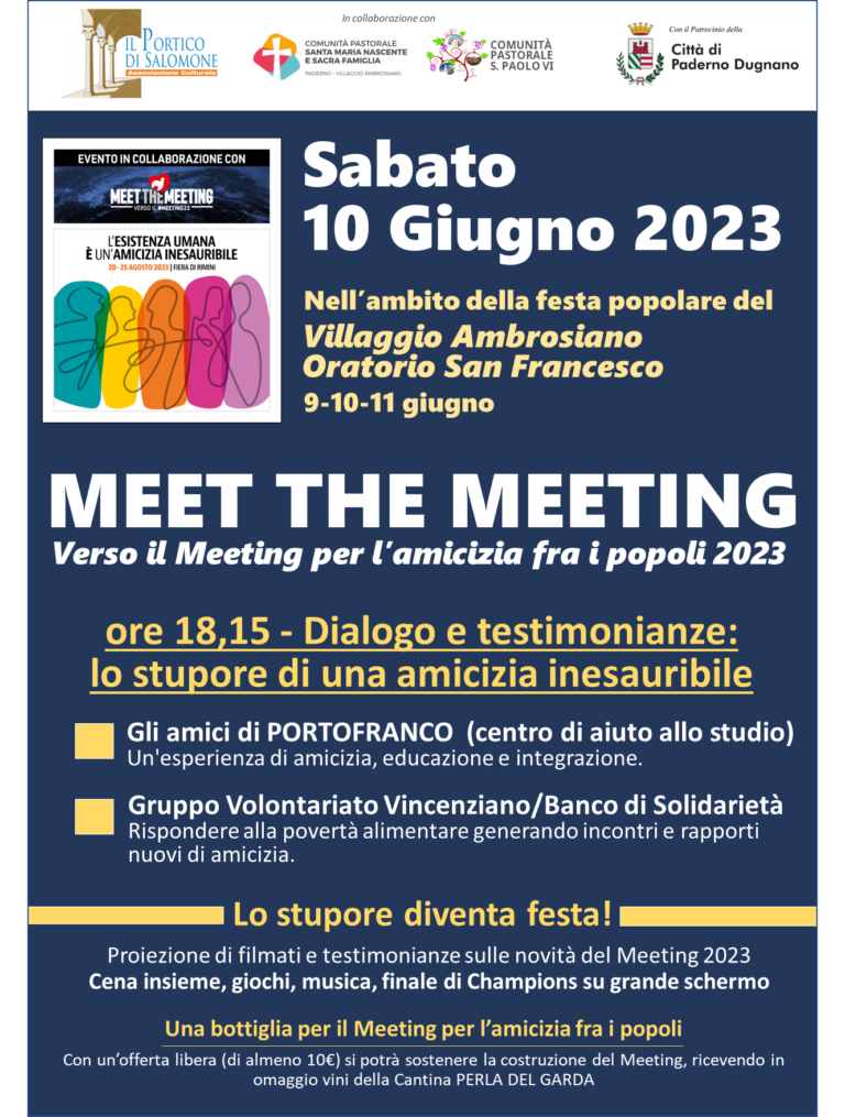 Paderno Dugnano, “Meet the Meeting – Verso il Meeting 2023”