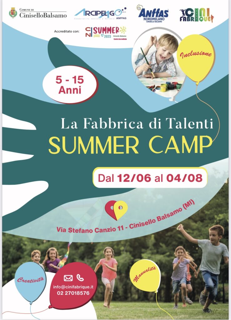 Cinisello Balsamo: le proposte del SUMMER CAMP, La Fabbrica dei Talenti