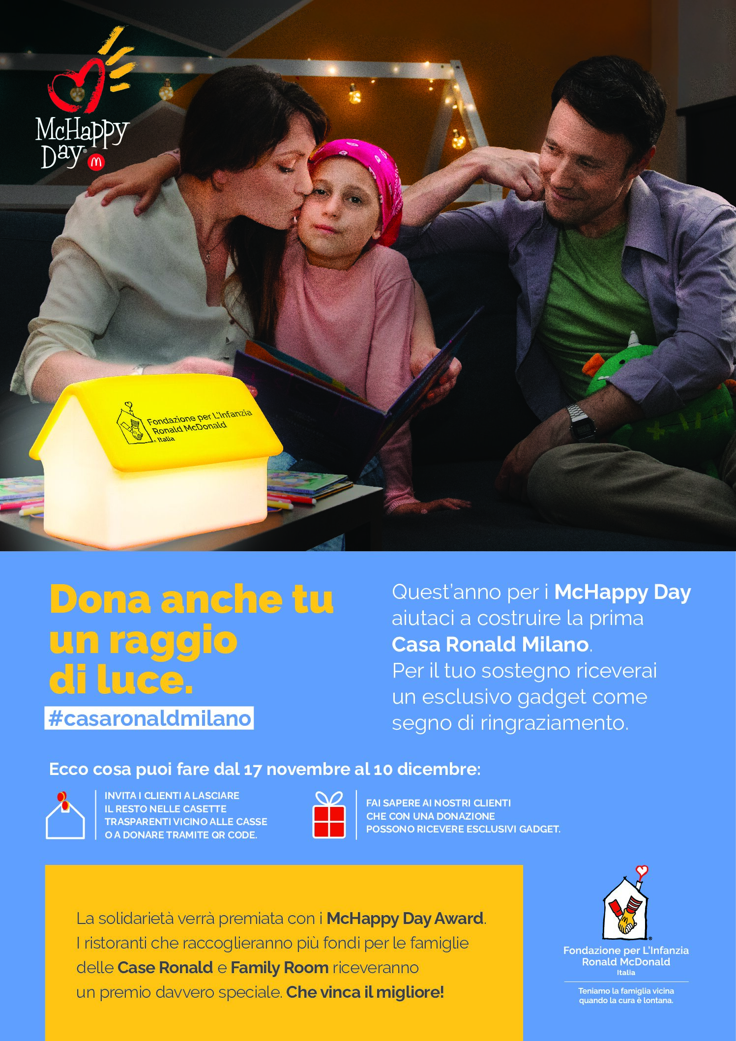 Nord Milano, torna McHappy Day: la raccolta fondi per la Fondazione per l’Infanzia Ronald McDonald